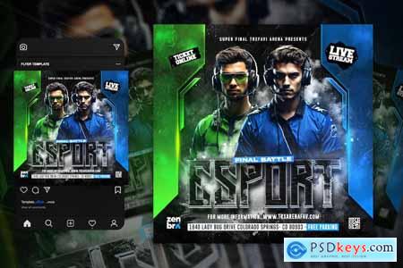 E-Sport Flyer Template S4R5PHJ