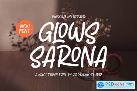 Glows Sarona - Hand Drawn Font
