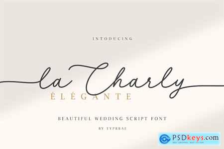La Charly - Wedding Script Font with Heart Swash