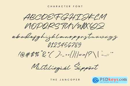 The Jancoper - Signature Handwritten Font