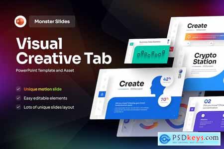 Visual Creative Tab PowerPoint Template