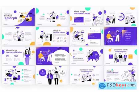 People Line Art PowerPoint Template