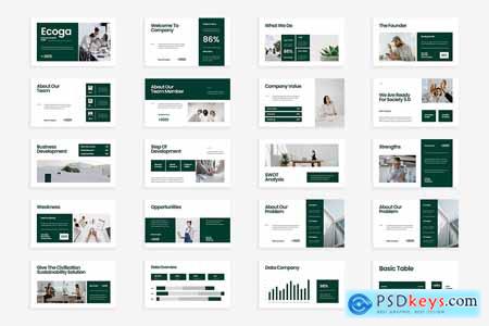 White Green Minimalist Business Company Profile