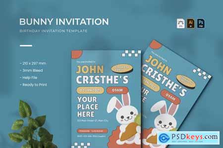 Bunny - Birthday Invitation