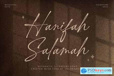Hanifah Salamah Signature Font