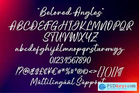 Beloved Angles - Brush Script Font