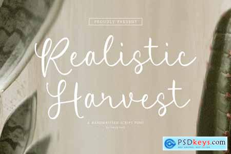 Realistic Harvest - Handwritten Script Font TT