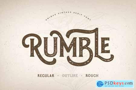 Rumble - Unique Vintage Serif Font