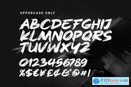 Rough Splash - Brush Font