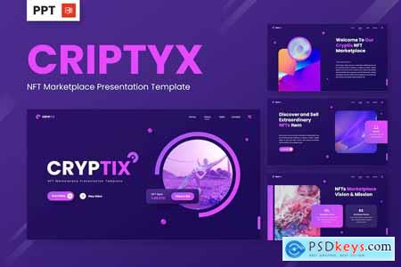 Cryptix - NFT Marketplace Powerpoint Templates