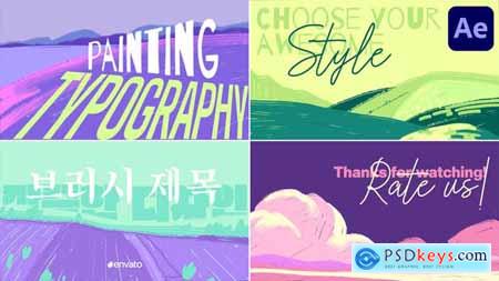 Hand Drawn Painting Typography for After Effects 50069478