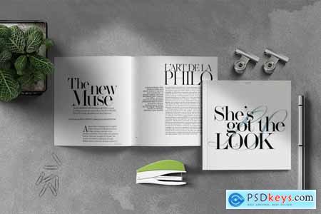 Magazine Square Mockup 2QBE67A