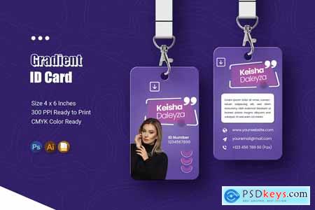 Gradient Purple ID Card