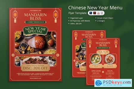 Bo Pau - Chinese New Year Menu Flyer