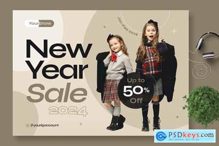 New Year Fashion Sale Flyer Template