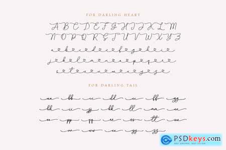 For Darling - Wedding Heart Script Font