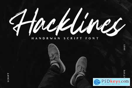 Hacklines - Handrawn Script Font