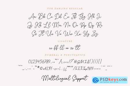 For Darling - Wedding Heart Script Font