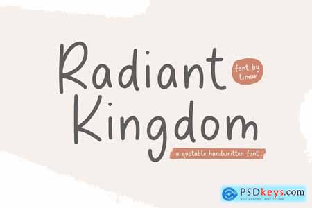 Radiant Kingdom - Quotable Handwritten Font TT