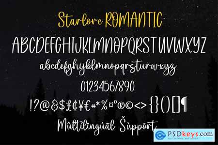 Starlove Romantic - Beautiful Calligraphy Font