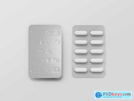 Pills Blister Packaging Mockup Set