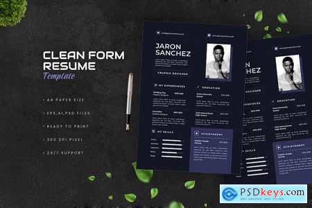 Clean Form Resume