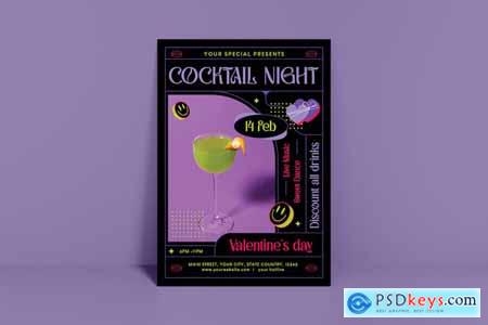 Valentine Cocktail Night Party Flyer