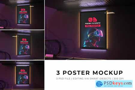 Futuristic Billboard Mockup