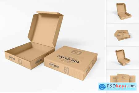 Kraft Paper Product Box Branding Mockup Set