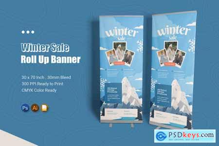 Winter Sale Roll Up Banner