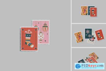 Stamp Postage Mockup