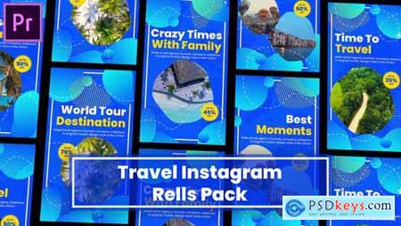 Travel instagram stories and reels MOGRT for Premier Pro 50084214