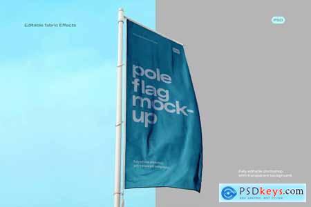 Pole Flag mockup