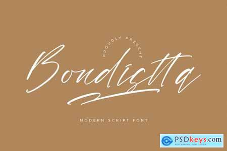 Bondistta Modern Script Font