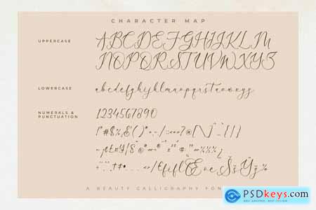 Peach Mondela Modern Calligraphy Font