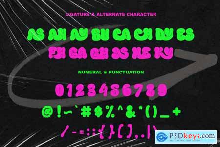 Asca Ayme Bubble Display Font