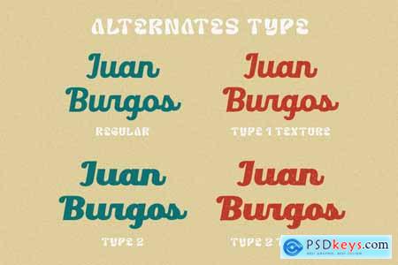 Juan Burgos - Bold Retro Script Font