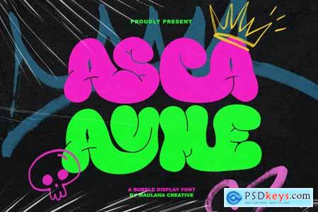 Asca Ayme Bubble Display Font