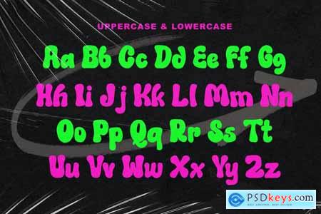 Asca Ayme Bubble Display Font