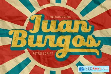 Juan Burgos - Bold Retro Script Font