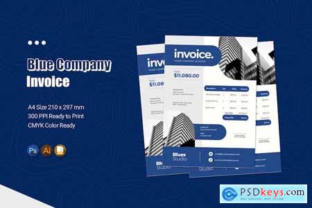 Blue Company Invoice