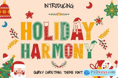 Holiday Harmony - Quirky Christmas Theme Font