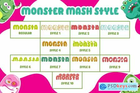 Monster Mash - Quirky Dino & Monster Font Theme
