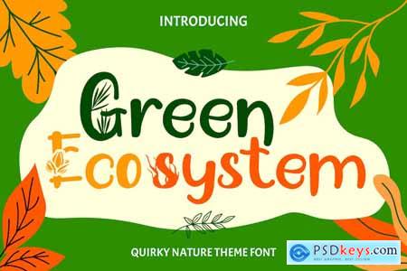 Green Ecosystem - Quirky Nature Theme Font