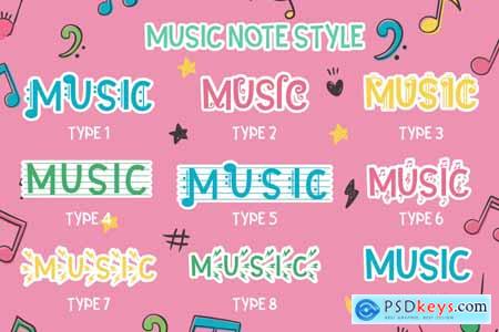 Music Note - Quirky Display Music Font Theme