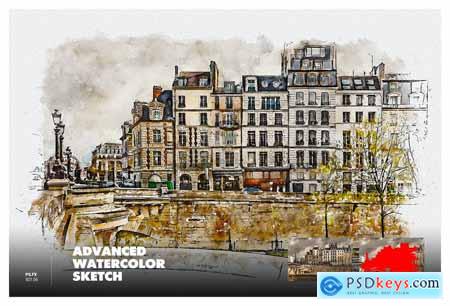 Advanced Watercolor Sketch Photoshop Action