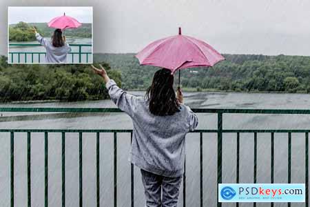 Real Rain Effect Photoshop Actions