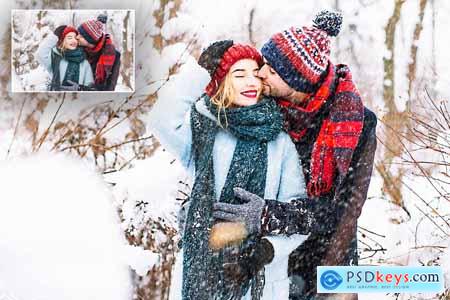 Real Snow Effect Photoshop Actions