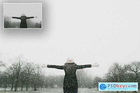 Real Snow Effect Photoshop Actions