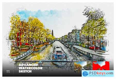 Advanced Watercolor Sketch Photoshop Action